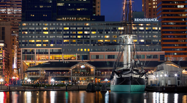 Photo Renaissance Baltimore Harborplace is the ICCB HQ hotel. Free in-room WiFi. $189+ tax