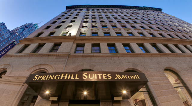 Photo Springhill Suites offers free in-room WiFi & a free (hot) breakfast buffet. $175+ tax