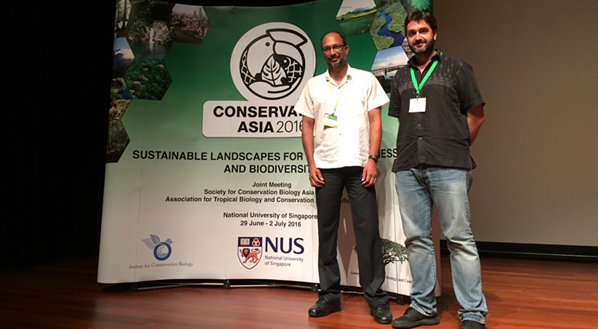 Photo Kartik Shanker (Asia Section) accepted the DSA on behalf of ATREE in 2016.