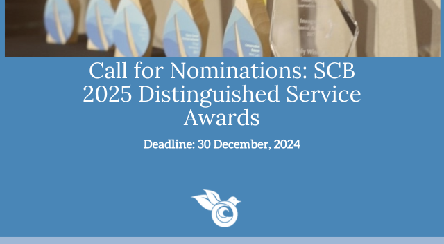 Submit your nominations for the SCB Global Distinguished Service Awards