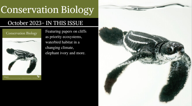 The October issue of Conservation Biology is now available!
