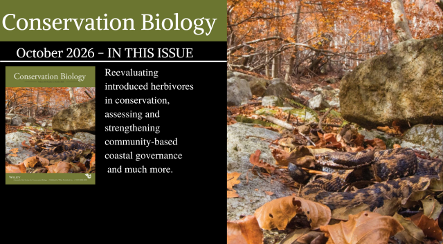 Read the October issue of Conservation Biology now!